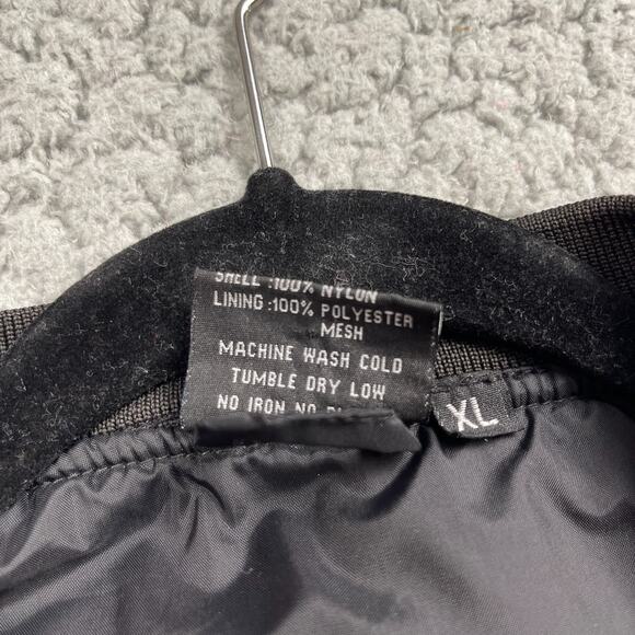 Boombah Warm Up Nylon Pullover Mens XL Black V-Neck Windbreaker Blue Stripe - Picture 9 of 10